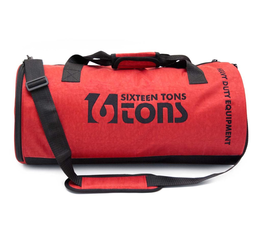 red cylinder sporting bag by 16Tons